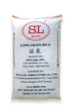 A120SL50 Sunlee Long Grain White Rice 1x50 lb