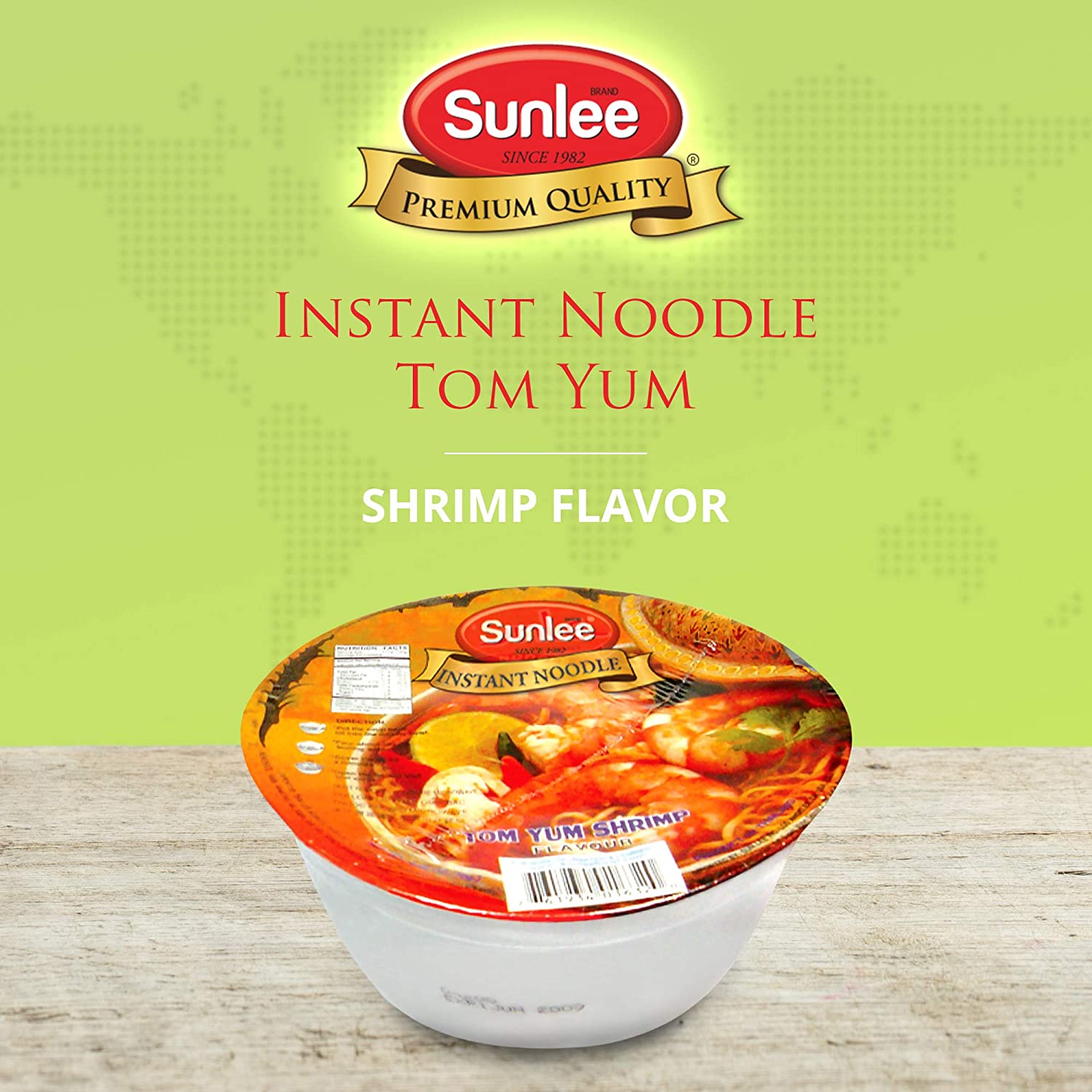 E3SL100 Sunlee Instant Noodle Tom Yum Shrimp Flavor 12×70 g – Sunlee