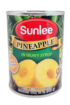 C245SL020 Sunlee Pineapple (Slices) in Syrup 24x20 oz