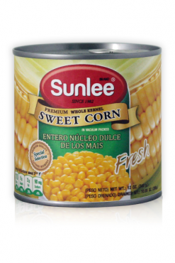 C311SL12 Sunlee  Whole Sweet Corn Kernels 24x12 oz (DW 250 g)