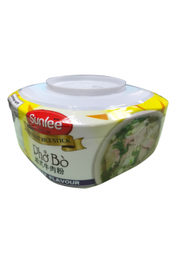E3SL705 Sunlee Instant Rice Stick Pho Bo (Beef) Flavor (Tray) 12x70 g