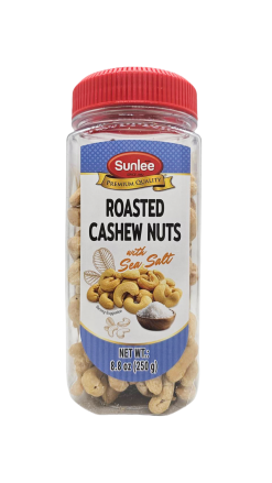 E725SL008 Sunlee Roasted Cashew Nuts (WW320) with Sea Salt 12x8.8 oz (250 g)