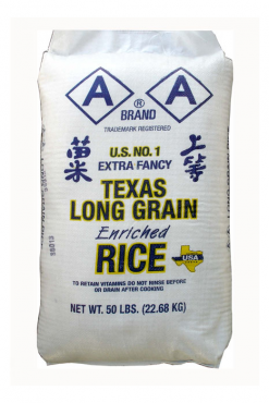 A120AA50 AA Long grain RICE  (Poly Bag) 1 x 50 lb