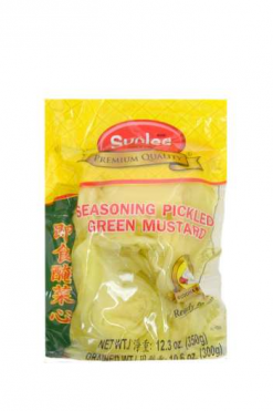 E350SL12 Sunlee Seasoned Pickled Green Mustard (Whole and No Leaf) 36x12 oz