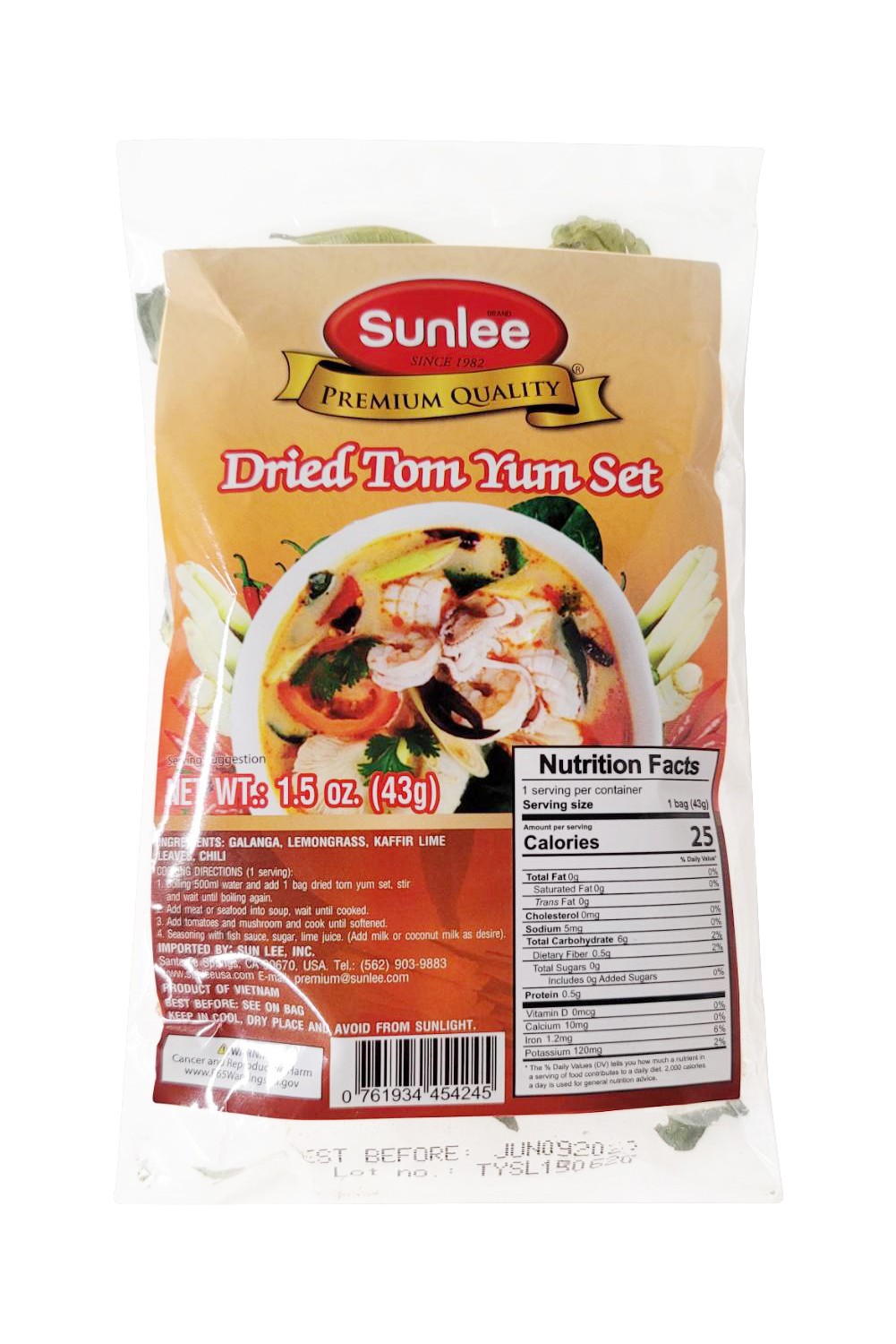 E911SL02 Sunlee Tom Yum Set 30× oz (43 g) – Sunlee