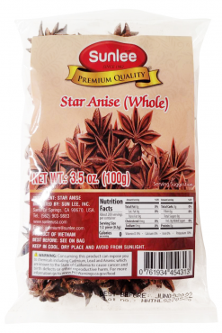 E940SL04 Sunlee Star Anise 36x3.5 oz (100 g)