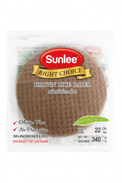 A552SL22 Sunlee BROWN Rice Paper (22 cm) Round Shape/Zip Lock Clear 44 x 12 oz