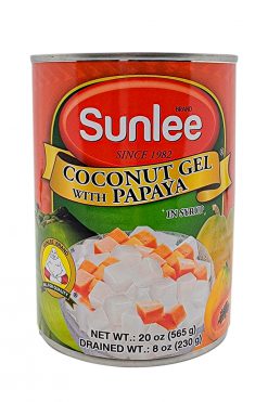 C280SL020 Sunlee Coconut Gel With Papaya in Syrup 24x20 oz