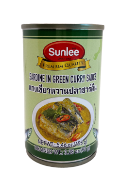 C704SL02 Sunlee Sardine in Green Curry Sauce 24x5.5 oz (155 g)
