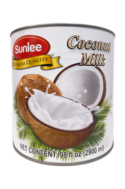 C100SL198 Sunlee Canned Coconut Milk 17-19% Fat (White) 6xA10 (2900 mL)