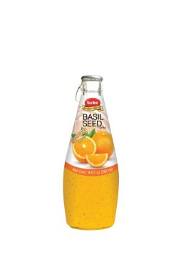 D139SL010 Sunlee Basil Seed Drinks with Orange Flavor 24x9.8 oz (290 mL)