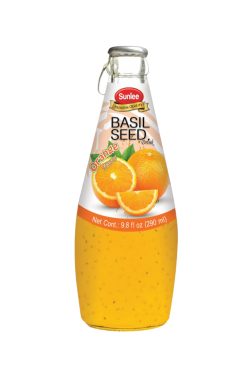 D139SL010 Sunlee Basil Seed Drinks with Orange Flavor 24x9.8 oz (290 mL)