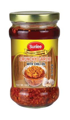 D572SL10 Sunlee Crunchy Garlic with Chili Oil 24 x10 oz