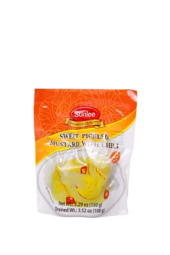 E350SL205 Sunlee Sweet Pickled Mustard with Chili 24 x 5.29 oz