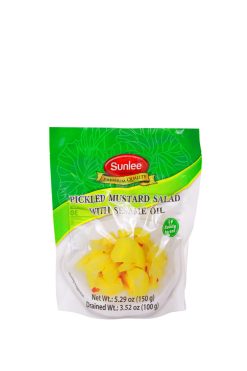 E350SL305 Sunlee Pickled Mustard Salad with Sesame Oil 24 x 5.29 oz