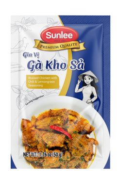 E200SL04 Sunlee Seasoning Braised Chicken with Chili & Lemongrass 1.76oz (50g) x 18 Sachets x 3 boxes